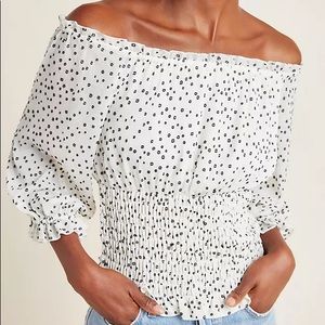 Anthropologie NWOT Lucia Off the Shoulder Blouse